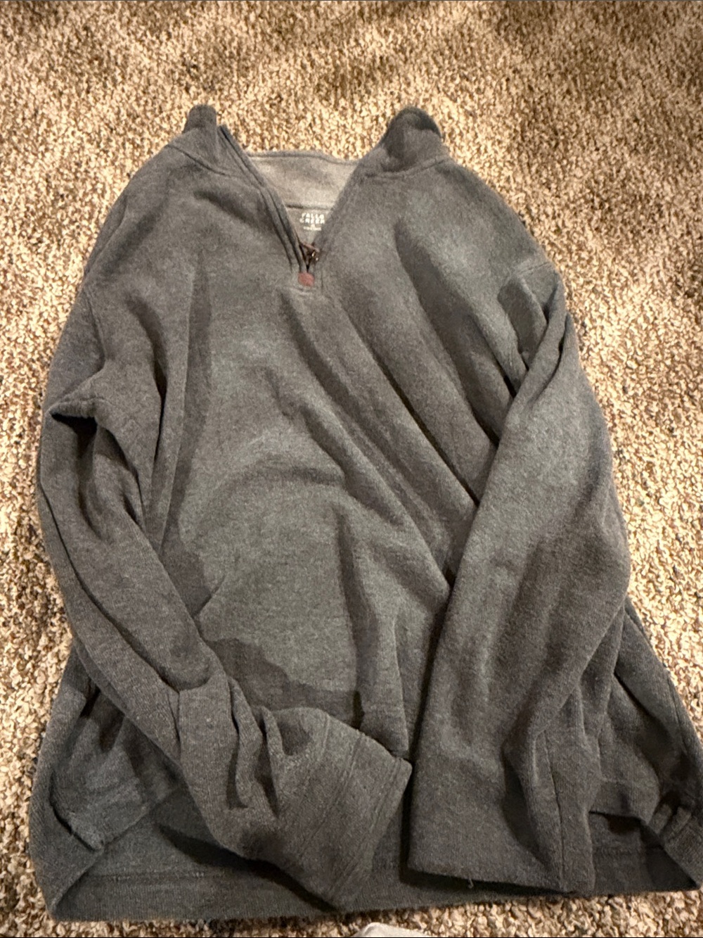 Men's Charcoal Quarter-Zip Sweater